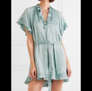 Zimmermann Ruffle Trim Silk Playsuit
